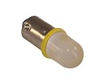 24V AC/DC Amber LED Miniature Bayonet BA9s 9mm Base Replacement Bulb for Indicator Pilot Light (Pack of 2)