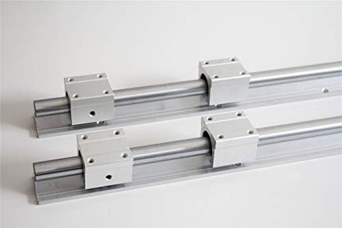 CHUANGNENG 2Pcs SBR20 400mm Linear Bearing Slide Rail Guide Shaft+4Pcs SBR20UU 20mm Blocks US Stock