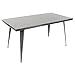 WOYBR Metal Material Austin Dining Table, Silver