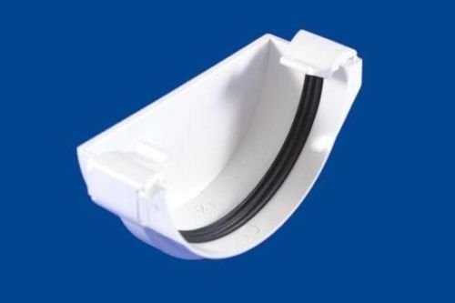 Polypipe 2155.4R Brown (ex-Geberit) 110mm Terrain Crescent Short Stop End