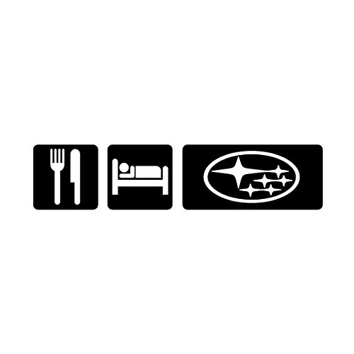 Eat Sleep Subaru BRZ Forester STI Impreza WRX window sticker vinyl decal