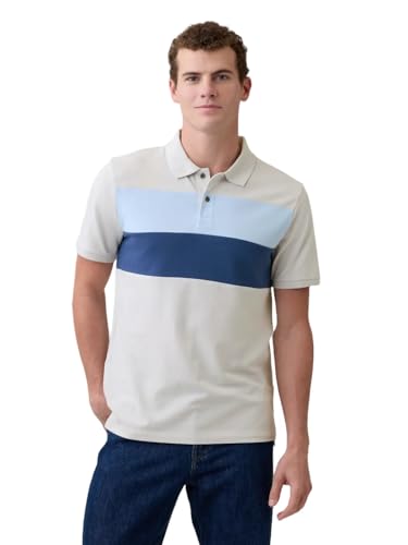 GAP Mens Stretch Pique Polo Shirt Trek Grey L