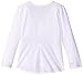 adidas Little Girls' Long Sleeve Girly Tee Shirt, White Graphic, 6X