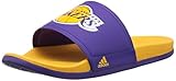 adidas Performance Men's Adilette La Lakers Sandals,Regal Purple/Gold/Regal Purple,12 M US