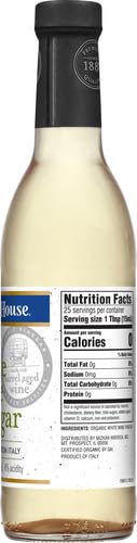 HOLLAND HOUSE ORGANIC WHITE WINE VINEGAR, IDEAL FOR A MARINADE, VINAIGRETTE AND FOR COOKING, 12 FL OZ