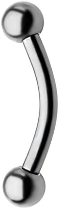 16G 7/16" Internally Threaded Implant Grade Titanium Curved Barbell