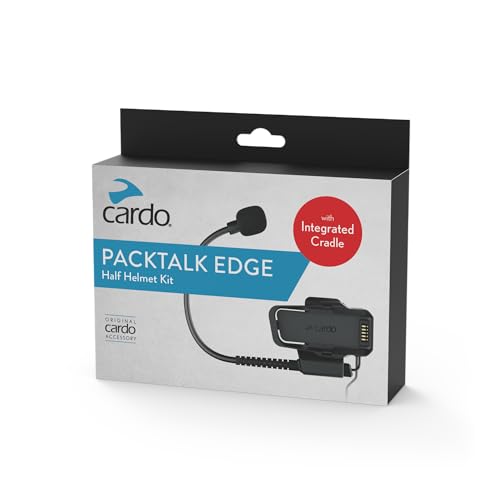 PACKTALK Edge Half Helmet KIT - Comes with A Built-in Air-Mount Cradle, A Short…