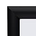 SnapeZo Photo Frame 8x10 Inches, Black 1 Inch Aluminum Profile, Front-Loading Snap Frame, Wall Mounting, Sleek Series