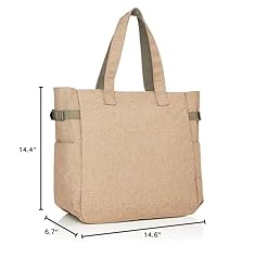 anello(アネロ) 10 Pocket Tote Bag, Beige