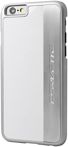Corvette Brushed Aluminium Hard Cover Case for Apple iPhone 6 Plus/6S Plus - White/Silver