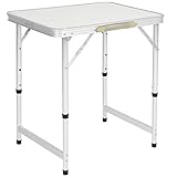 Best Choice Products 23.5x17.5in Portable Aluminum Folding Table w/Handle