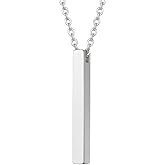 ELMA VADA STUDIO Personalized Vertical Bar Necklace with Children’s Names – Custom Engraved Name Pendant for Moms – Elegant Family Keepsake Jewelry - Remembrance Gift