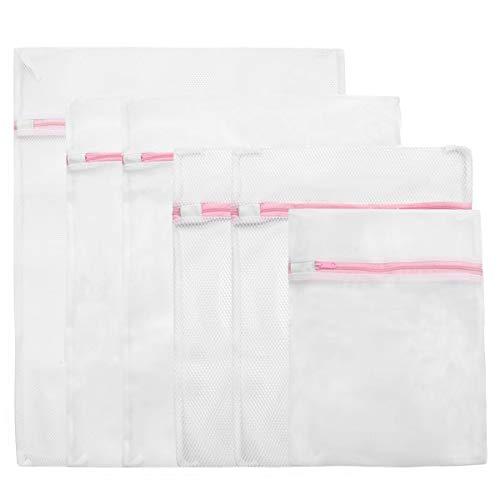 DoGeek Mesh Laundry Bag - Washing Bags for Machine (Large, 60 x 90cm) (4, 6 Pcs, White)