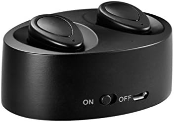 True Wireless Earbuds,Lesoom Mini Twins Truly Wireless Bluetooth Sports Headphone Noise Cancelling Stereo Earphone With Mic For Samsung iPhone 7 Plus Sony Apple iPad Android IOS (Black)