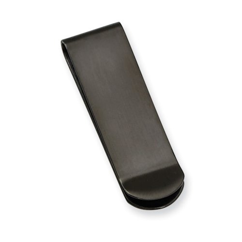 Men's Stainless Steel Black-plated Money Clip