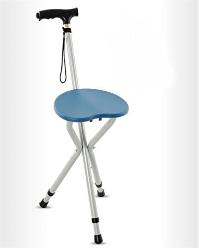 G&amp;M Aluminum Clloy Tripods Cane Cane Stool The Old Man Portable Folding a Crutch To Help Line Device Light Weight Forearm Walking Crutch , blue