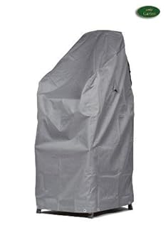 Mehr Garten Premium Schutzhülle für Stapelstühle/Gartenstühle aus Polyester Oxford 600D - lichtgrau Größe XL