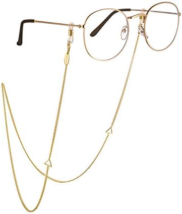 AllenCOCO 18K Gold Plated Triangle Eyeglass Chain Sunglass