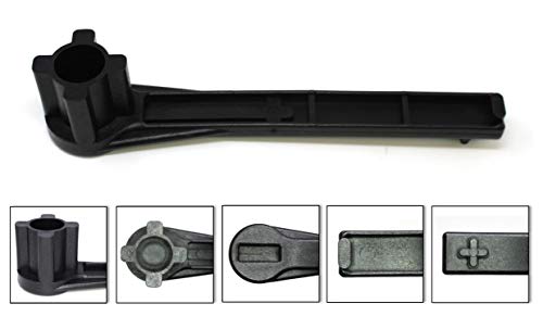 JSP Manufacturing 1 Pack Black Gas and Bung Wrench Non Sparking Solid Drum Bung Nut Wrench