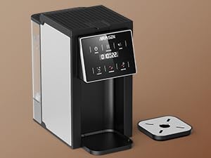 Photo 1 of AIRMSEN Grind & Brew Coffee Maker with Built-in Grinder - Single-Serve Machine Compatible with K-Cup Pods & Ground Coffee, 1000W Fast 6-14oz Brew, Descaling Alert, Touchscreen & 50oz Removable Tank
