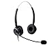 Audicom H201STAC Corded Office Telephone RJ Headset with Flexible Noise Canceling Mic for Aastra Shoretel E20 Polycom 335 VVX400 Digium D40 D70 Altigen 500 720 Comdial & Starleaf IP Phones