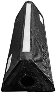 Elasco Products Aircraft Chock with Glow & Reflectors, Black