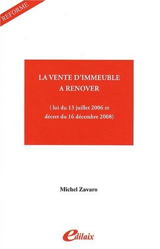 La  vente d'immeuble à rénover
