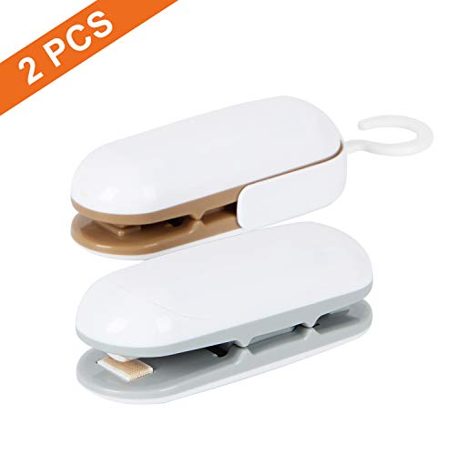 Mini Bag Sealer(2-Pack), 2 in 1 Heat Sealer and Cutter Handheld Portable Bag Resealer Sealer for Food Storage Reseals Snack Bags (Battery Included) - Thumbnail 7
