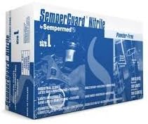 Blue Nitrile Powder Free Textured Gloves- Sempermed Medium