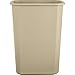 Amazon Basics 10 Gallon Plastic Commercial Trash Waste Basket, Beige, 4-Pack - WMG-00042