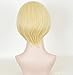 BININBOX Black Butler Alois Trancy Men's Short Straight Anime Cosplay Costume Full Wig Blond Hair Party Wigs