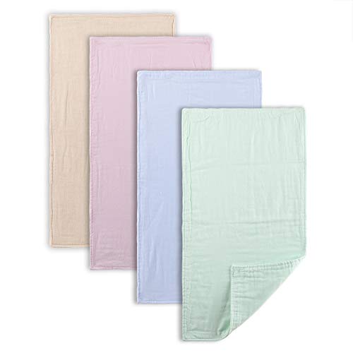 Burp Cloths for Baby Boy Girl for Newborns, 100% Cotton Triple Layer Extra Soft & Absorbent Multi-Use Infant Burping Towels (Assorted) - Thumbnail 6