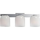Maxim Scoop - 3 Light Bath Vanity-8 Inches Tall and 21.5 Inches Wide-Polished Chrome Finish-Marble Glass Color