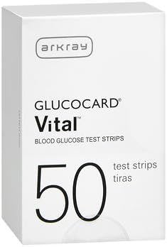Glucocard Vital Blood Glucose Test Strips - 50 ct, Pack of 5