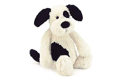 Jellycat Bashful Puppy Soft Toy Medium Black/Cream