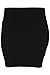 KMystic Basic Mini Skirt with Wide Waist Band (Large, Black)
