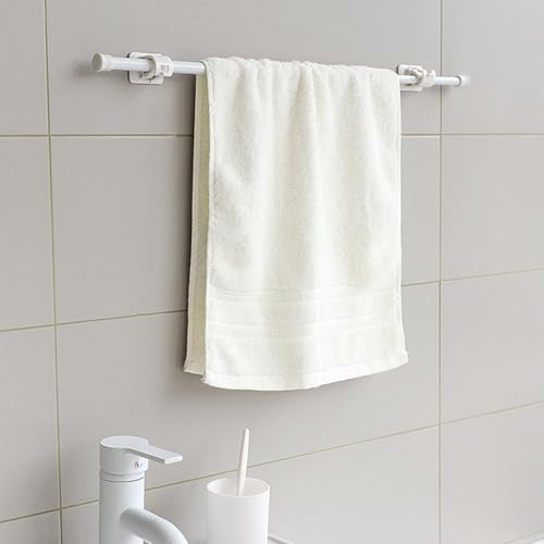 Minnhua 6 x 30-50 cm Pressure Curtain Rods, Extendable without Drilling Adjustable Curtain Rod for Windows, Living Room, Shop, Wardrobe