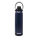Aquatix Flip Top Double Wall Insulated Stainless Steel Sports Water Bottle (Midnight Blue, 32-Ounce)