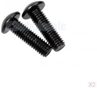 20pcs Auto Car Aluminum License Plate Frame Bolt Screws 16mmx5mm - Black