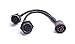 Black Type 1 Splitter 9pin J1939 Y Cable J1939 9pin for Truck GPS ELD