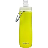Brita Sport Water Filter Bottle, Mod Columns, 20 Ounce (Design May Vary) (Yellow, 20 oz.)