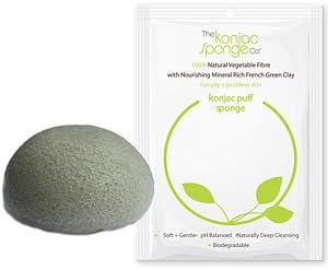 Puff Sponge French Green Clay 1 pc by Konjac Sponge Company