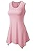 DEARCASE Women's Solid Basic Flowy Tank Tops Summer Sleeveless Tunic