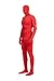 Full Bodysuit Unisex Lycra Spandex Stretch Adult Costume Zentai Disappearing Man Body Suit (Medium, Red)