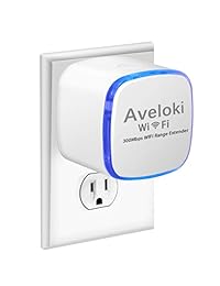 Aveloki Amplificador de rango WiFi de 300 Mbps para viaje, repetidor WiFi amplificador de señal de Internet con puerto Ethernet para viaje, enrutador WiFi WiFi de hogar, amplificador de señal ,versión 2019