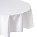 LinenTablecloth Round Economy Polyester Tablecloth, 132-Inch, White