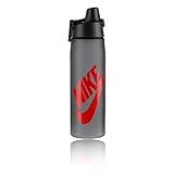 Nike Core Hydro Flow Futura Water Bottle 24oz(Anthracite/LT Crimson)