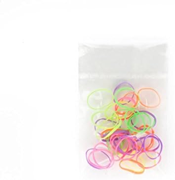Colorful Elastic Rubber Bands - Pack of around 30 disposable bands - Rainbow