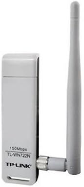 TP-Link TL-WN722N 150Mbps USB Wireless LAN Card with External Detachable Omni-directional Antenna (Chinese Background Operation) - White