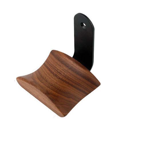 KiaoTime Headphone Holder Headset Stand Walnut Wood Headphone Rack Hook Desk Tabletop Tape Under-Desk Mount Headphone Hanger Holder for Audio,Studio & Gaming All Sizes Headphones (Wall Mount) — image 1